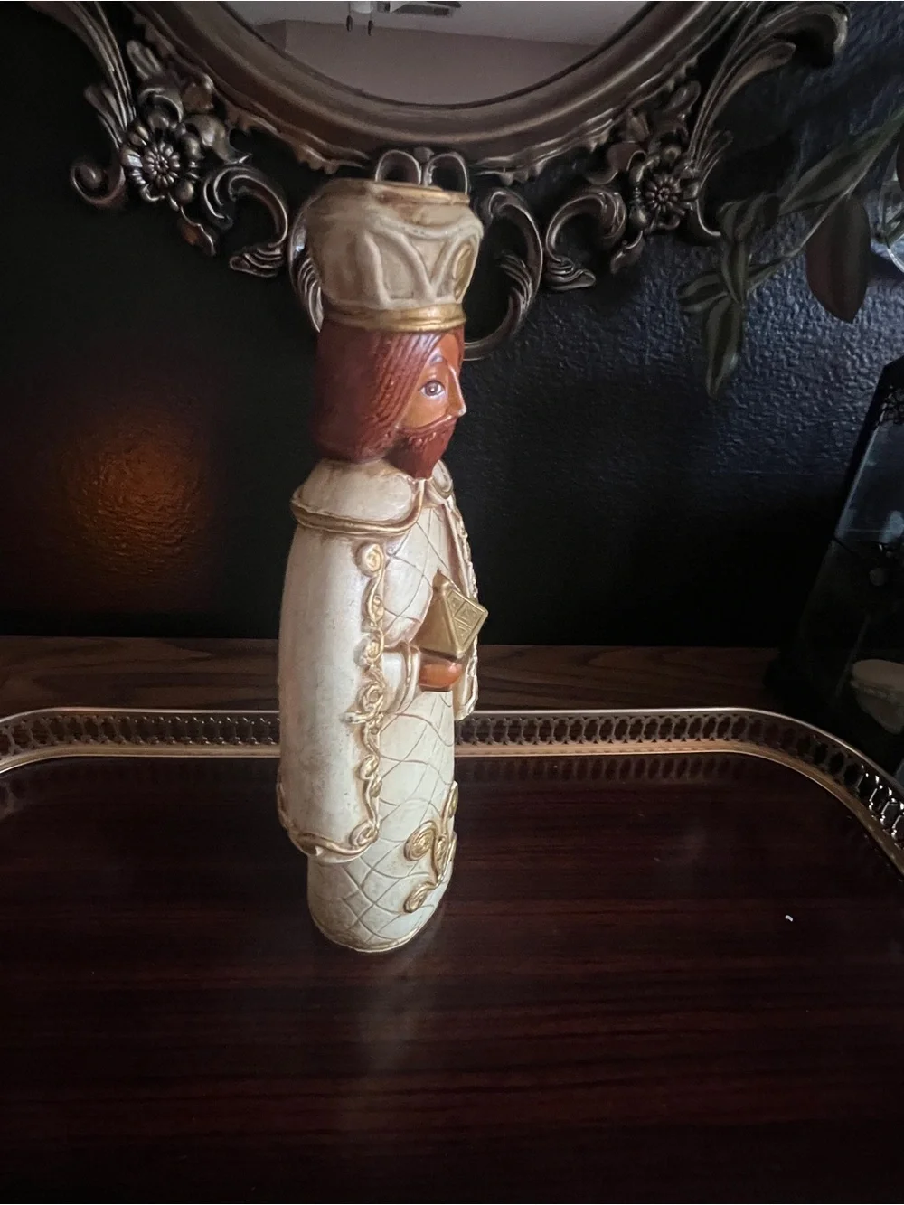 Vintage wise man taper candleholder
